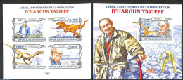 Burundi 2013 D'Haroun Tazieff,  2 S/s, Imperforated, Mint NH, Prehistoric Animals - Prehistorisch