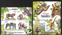 Burundi 2012 Red List Of Mammals  2 S/s, Imperforated, Mint NH, Animals (others & Mixed) - Cat Family - Monkeys - Rhin.. - Andere & Zonder Classificatie