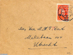 Netherlands 1945 NVPH No. 447 On Cover From Leiden To Utrecht, Postal History - Briefe U. Dokumente