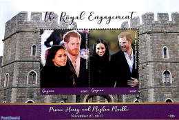 Guyana 2017 The Royal Engagement S/s, Mint NH, History - Kings & Queens (Royalty) - Royalties, Royals