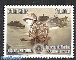 Colombia 2017 Navy Infanterie 1v, Mint NH, Transport - Ships And Boats - Bateaux