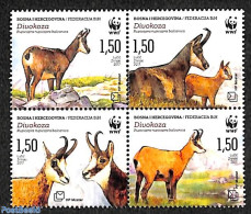 Bosnia Herzegovina - Croatic Adm. 2017 WWF, Goats 4v [+], Mint NH, Nature - Animals (others & Mixed) - World Wildlife .. - Bosnia Herzegovina