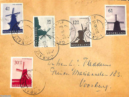 Netherlands 1963 Mills Set On Normal Letter, First Day Of Issue, First Day Cover, Various - Mills (Wind & Water) - Cartas & Documentos