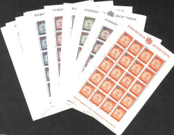 Liechtenstein 1976 On Service, 12 M/ss, Mint NH - Andere & Zonder Classificatie