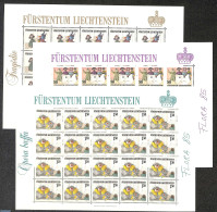Liechtenstein 1985 Theatre, 3 M/ss, Mint NH, Performance Art - Theatre - Unused Stamps