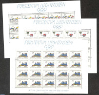 Liechtenstein 1987 Olympic Winter Games 3 M/s, Mint NH, Sport - Olympic Winter Games - Ongebruikt