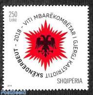 Albania 2018 Skanderbeg, Coat Of Arms 1v, Mint NH, History - Coat Of Arms - Albanie