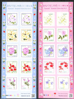 Japan 2018 Flowers, 2 M/s, Mint NH, Nature - Flowers & Plants - Unused Stamps