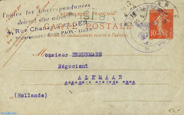 Algeria 1910 Postcard From Algiers To Alkmaar (NL), Used Postal Stationary - Lettres & Documents