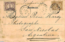 Netherlands 1920 Postcard From Westzaan (kleinrond) To St. Nicolas Argentina, Postal History - Brieven En Documenten