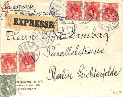 Netherlands 1915 Express Mail Letter To Berlin, Postal History, World War I - Cartas & Documentos