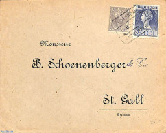 Netherlands 1927 Railway Post To St. Gall, Postal History - Lettres & Documents