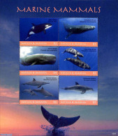 Antigua & Barbuda 2018 Marine Mammals 6v M/s, Mint NH, Nature - Sea Mammals - Antigua Y Barbuda (1981-...)