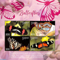 Guyana 2018 Butterflies 4v M/s, Mint NH, Nature - Butterflies - Guiana (1966-...)