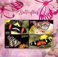 Guyana 2018 Butterflies 4v M/s, Mint NH, Nature - Butterflies - Guyane (1966-...)