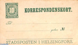 Finland 1874 City Post Helsingfors Correspondence Card , Unused Postal Stationary - Briefe U. Dokumente