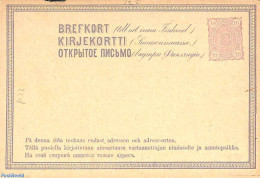 Finland 1875 Reply Paid Postcard 10/10p, Little Spot Of Black Ink On Top, Unused Postal Stationary - Cartas & Documentos