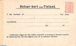 Finland 1881 Return Card 10p, Rosa, Unused Postal Stationary - Briefe U. Dokumente