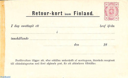 Finland 1881 Return Card 10p, Unused Postal Stationary - Cartas & Documentos