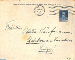 Argentina 1928 Envelope 12c To Switzerland, Used Postal Stationary - Storia Postale