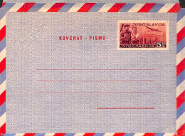 Yugoslavia 1948 Aerogramme 5d, Unused Postal Stationary, Aircraft & Aviation - Covers & Documents