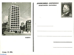 Yugoslavia 1953 Illustrated Postcard 10D, Rijeka, Unused Postal Stationary - Covers & Documents