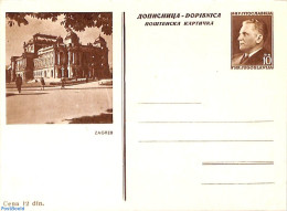 Yugoslavia 1953 Illustrated Postcard 10D, Zagreb, Unused Postal Stationary - Covers & Documents