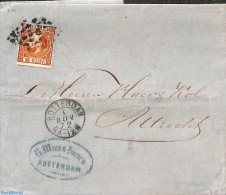 Netherlands 1872 Letter From Rotterdam To Utrecht, Postal History - Lettres & Documents