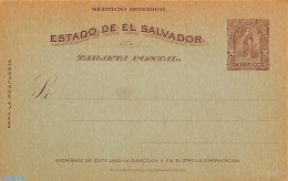 El Salvador 1899 Postcard 2c, Unused Postal Stationary - Salvador