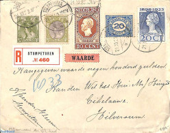 Netherlands 1923 Registered Letter From STOMPETOREN To Hilversum, Postal History - Cartas & Documentos