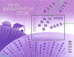 Hungary 2018 Lavendel S/s, Mint NH, Nature - Flowers & Plants - Unused Stamps