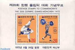 Korea, South 1972 Olympic Games, Judo, Weight Lifting S/s, Mint NH, Sport - Judo - Olympic Games - Weightlifting - Haltérophilie