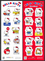 Japan 2018 Hello Kitty 20v S-a (2 M/s), Mint NH, Nature - Cats - Art - Comics (except Disney) - Unused Stamps