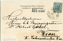 1914 Croatia Split Lloyd SS Metcovich To Vienna - Kroatië