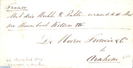 Netherlands 1857 Folding Invoice From Nijmegen To Arnhem Per Stoomboot Willem III, Postal History - Covers & Documents