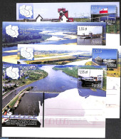 Poland 2012 Postcard Set, Canals (4 Cards), Unused Postal Stationary, Ships And Boats - Maps - Cartas & Documentos