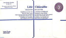 Ireland 1980 Registered Letter 44p, Unused Postal Stationary - Cartas & Documentos