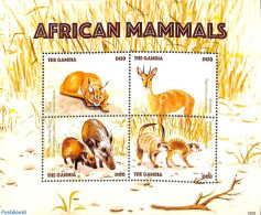 Gambia 2018 African Mammals 4v M/s, Mint NH, Nature - Animals (others & Mixed) - Gambia (...-1964)