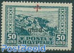 Albania 1924 50q, Stamp Out Of Set, Unused (hinged), Health - Red Cross - Croix-Rouge