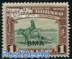 North Borneo 1945 1c, Stamp Out Of Set, Mint NH, Nature - Animals (others & Mixed) - Cattle - Nordborneo (...-1963)