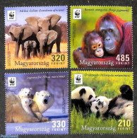 Hungary 2018 Endangered Animals 4v, Mint NH, Nature - Animals (others & Mixed) - Bears - Elephants - Monkeys - World W.. - Nuovi