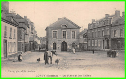 Conty (80) - La Place Et Les Halles - L. Caron, Phot.Éditeur, Amiens - CPA - Conty