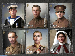 Jersey 2018 The Great War 6v, Mint NH, History - World War I - WW1