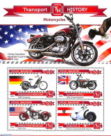 Maldives 2015 Transport, Motorcycles 4v M/s, Mint NH, Transport - Motorcycles - Motorfietsen