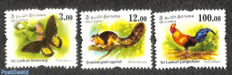 Sri Lanka (Ceylon) 2018 Wild Animals 3v, Mint NH, Nature - Animals (others & Mixed) - Birds - Butterflies - Poultry - Sri Lanka (Ceylan) (1948-...)