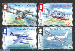 Tristan Da Cunha 2018 RAF Centenary 4v, Mint NH, Transport - Aircraft & Aviation - Vliegtuigen
