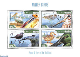 Maldives 2013 Waterbirds 4v M/s, Mint NH, Nature - Birds - Maldives (1965-...)
