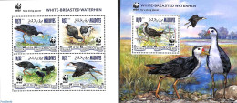 Maldives 2014 White-Breasted Waterhen 2 S/s, Mint NH, Birds - Maldiven (1965-...)