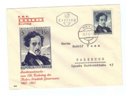 Österreich, 1962, Erstagskuvert "100. Todestag V. Gauermann" MiNr.1110 + Tagesstempel Wien (12518G) - FDC