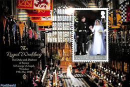 Ascension 2018 Prince Harry And Meghan Markle Wedding S/s, Mint NH, History - Kings & Queens (Royalty) - Familles Royales